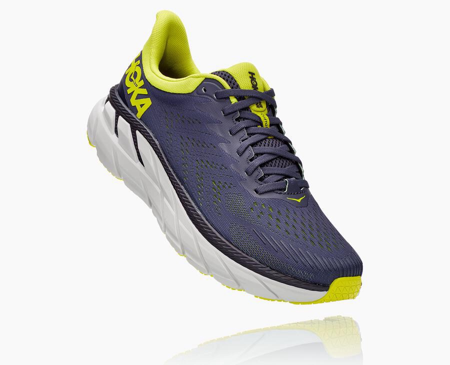 Hoka Clifton 7 - Men's Running Shoes - Navy - UK 976PWDIEC